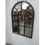 Sectional gothic arched mirror 105cm x 74cm