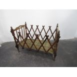 Victorian foldable childs cot. 65cm x 56cm x 88cm