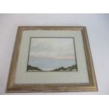 Watercolour coastal scene signed, dated 81 L:46cm W:52cm