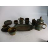 1970's retro Goebel "Wallis" West German coffee set to include cups/saucers, sandwich plate coffee