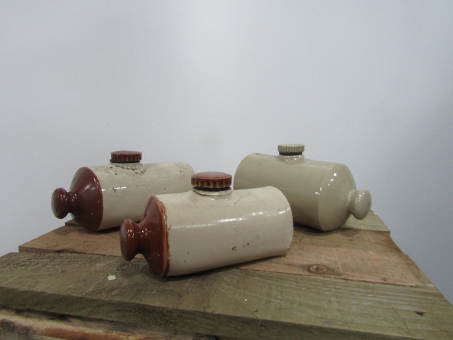 Trio of vintage stoneware bed warmers - Image 2 of 4