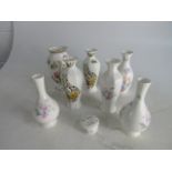 Aynsley Elizabeth Rose Somerset Little Sweetheart vases etc