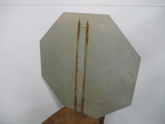 Vintage American Hexagonal metal stop sign , 76cm x 76cm - Bild 4 aus 4