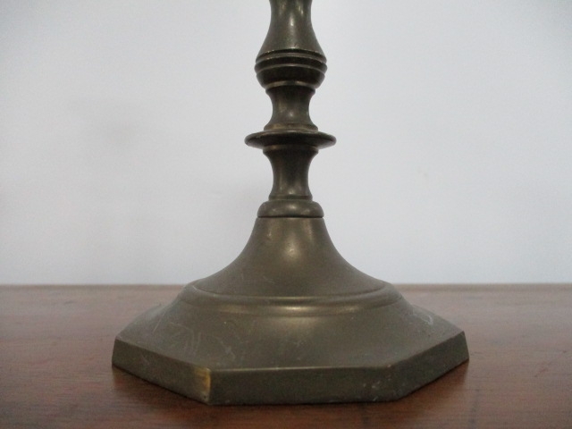 Pair of early 20th century brass candle sticks. H13 x W7cms - Image 2 of 4