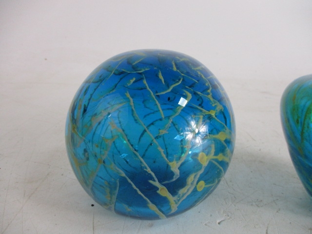 Pair of Mdina art glass to include large paperweight and vase. - Image 3 of 3