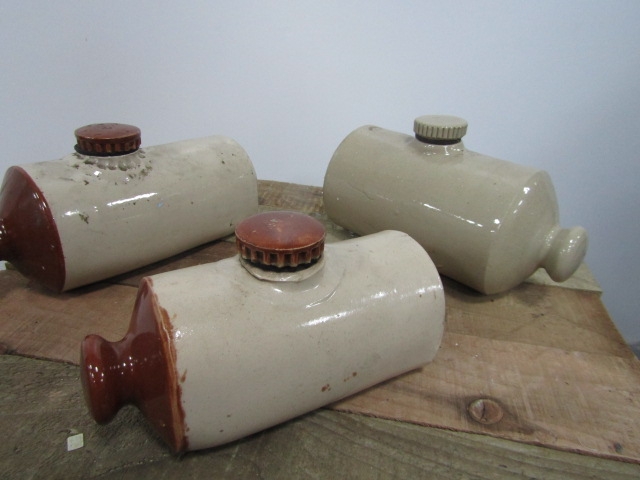 Trio of vintage stoneware bed warmers - Image 4 of 4