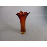 Murano/venetian red/amber sommerso glass.