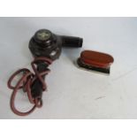 Vintage Bakelite hairdryer, along with Swan Boudoir vintage iron.