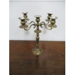 Early 20th century brass candelabra. H42 x W33cms.