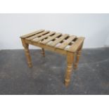 victorian pine luggage rack / stand