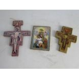 Trio of religious icons
