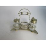 Silver plated Art Deco condiment set