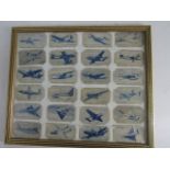 Framed set (British Aircraft) of Turf cigarette cards