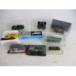 Selection of diecast vehicles.