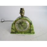 Vintage Metamec Art Deco electric Bakelite mantle lamp clock