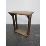 Art Deco light oak side table57cm x 44cm x29cm