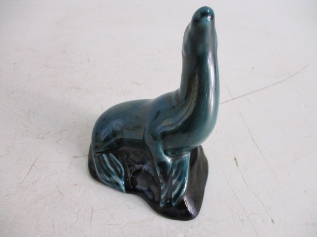 Trio of Poole pottery, to include seal and pair of dolphins. - Image 3 of 3