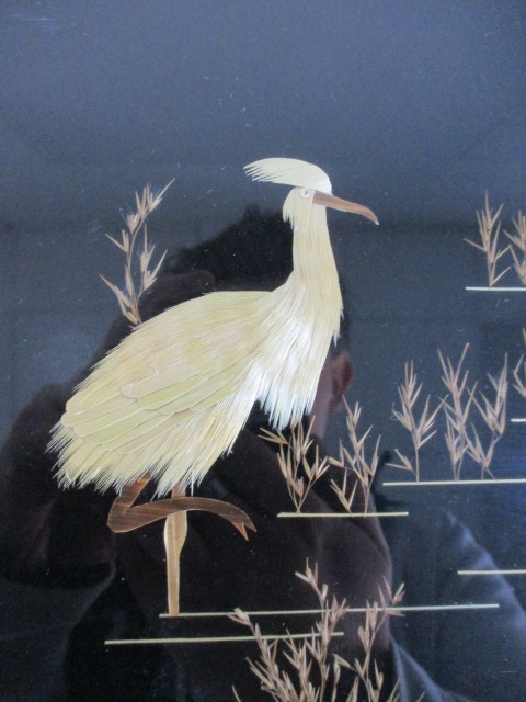 Chinese culture feathered/straw painting L:37cm W:43cm - Image 2 of 2