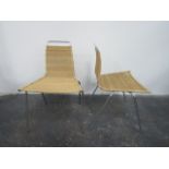 Pair of mid century Paul Kjaerholm / PP Mobler chairs circa 1958 A/F