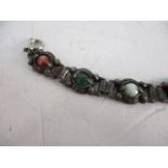 Vintage coloured stone Celtic bracelet.