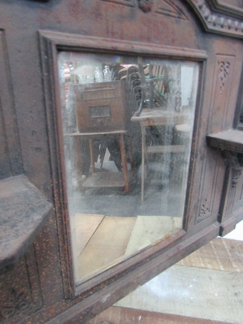 Victorian cast iron over mantle mirror Circa 1880 - Image 5 of 5