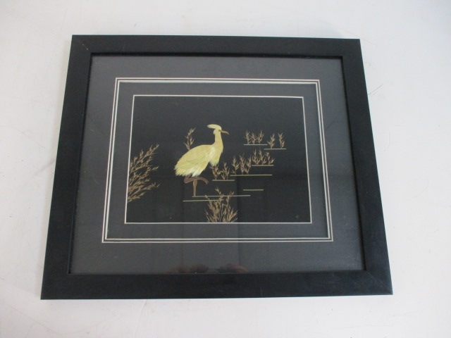 Chinese culture feathered/straw painting L:37cm W:43cm