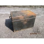 Antique Milner & Son metal strongbox A/F