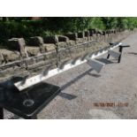 Vintage galvanized butchers hook rail 270cm long
