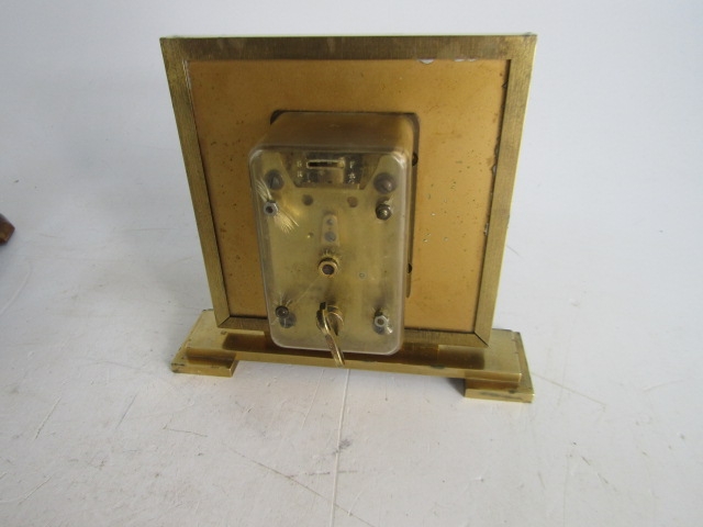 Vintage Bentima 8 day Art Deco brass wind up mantle clock - Image 3 of 3