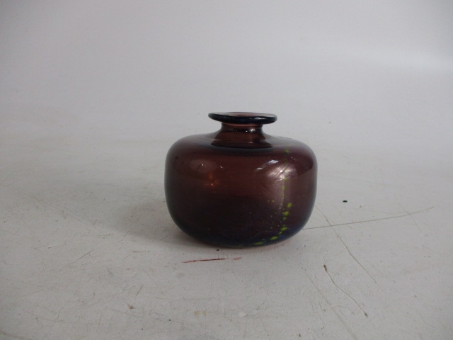 Vintage mdina style heavy glass vase. - Image 3 of 3