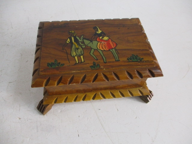 Vintage wooden carved storage boxes - Image 3 of 4