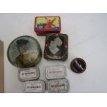 Collection of vintage tins to include Horner Cadburys etc