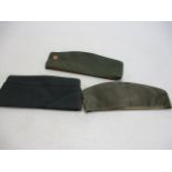 Trio of military caps to include German etc.