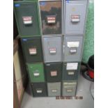 12 x Vintage Industrial Engineering Draws, Can be bolted together in any combination