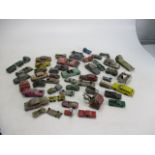 Mixed lot of vintage diecast vehicle restoration projects.