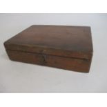 Wooden vintage box with inside compartments (H: 23cm - W:30cm)