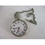 Military Frenca swiss made fob watch with chain. GS/TP 062905