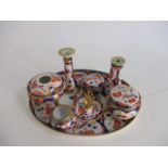 Vintage Noritake Imari pattern dressing table set.