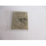 Stamp SG160 4d grey/brown plate 17 1880, Cat £80.