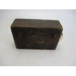 Vintage wooden shoe shine box.