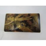 Antique tortoisehell Japanese lacquer ware card case