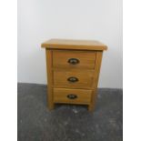 Modern oak bedside cabinet