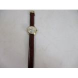 Gents Vintage Bentima Star 17 jewel incabloc leather strap wrist watch.