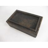 Small black wooden vintage storage box (H: 17cm - W:26cm)