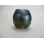 Glassform 9247 iridescent vase, signed J. Ditchfield