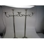 Large floor standing candle holders, 35 inch tall.