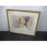 Large special edition Marilyn Monroe print by Gordon King, M.S.I.A.D. double signed No.254/850 "