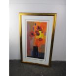 Large ""Big mad poppies"" special edition Print by Kirsty Wither No. 101/195. H108 x W68cms.
