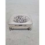 Henry Matthews marked silver box 94g Birmingham 1903