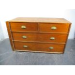 Victorian wardrobe base drawers, with original cup handles. H69 x L119 x W51cms.